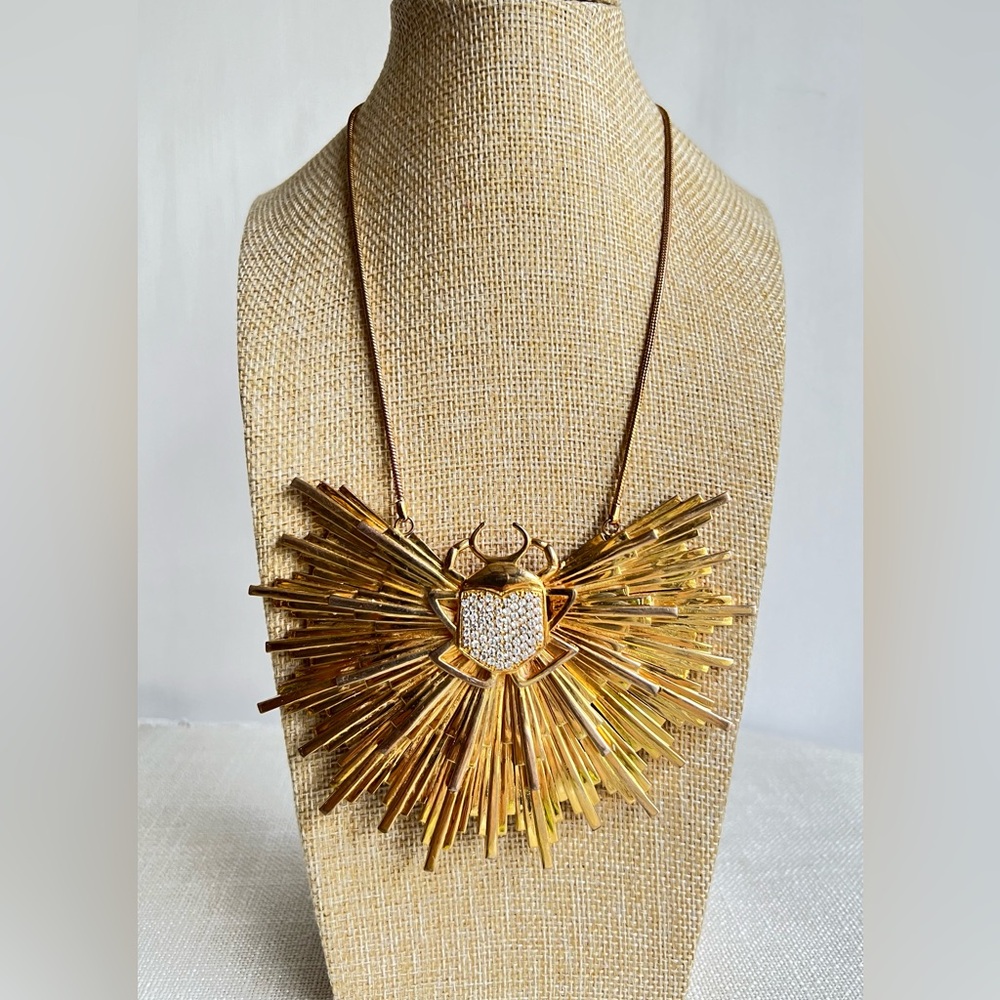 Couture NOir Scarab Sunburst Nexklace